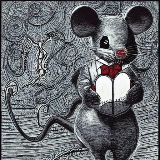 Prompt: surreal lovecraftian mouse