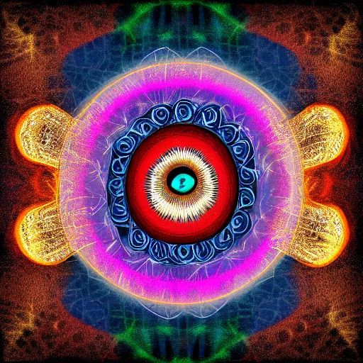 Prompt: prying open my third eye, digital art, 8 k