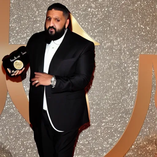 Prompt: dj khaled sadly looking at his empty hands, award winning candid photography