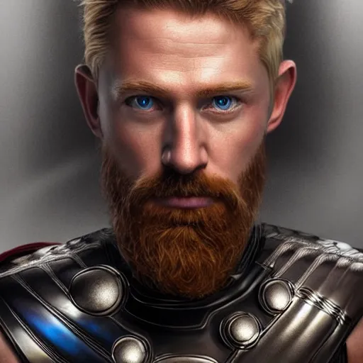 Image similar to stunning award winning hyperrealistic hdr 8 k highly detailed digital painting, trending on artstation of beaker as thor