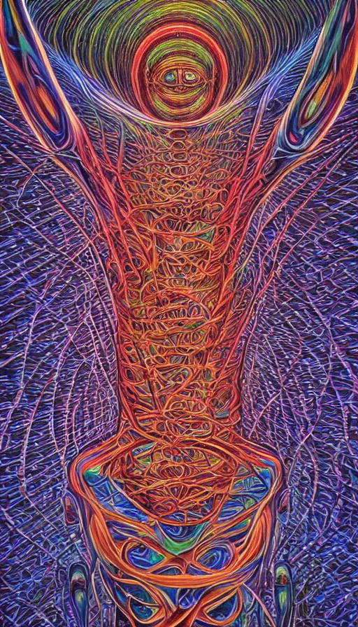 Image similar to techno artwork, by alex grey,