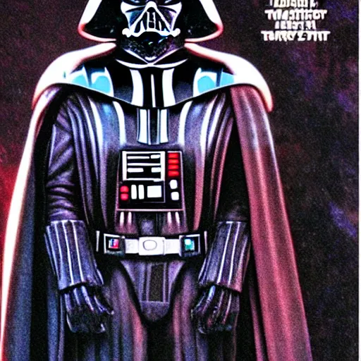 Image similar to darth vader showing masculine abs,