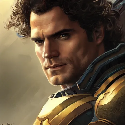 Prompt: Henry Cavill as a Primarch, Sci-Fi closeup character art by Neil Roberts and Marc Lee and Vladimir Krisetskiy and Donato Giancola and Craig Mullins, digital art, trending on artstation