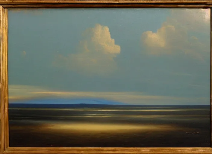 Image similar to hudson bay, canada in the style of hudson river school of art, oil on canvas