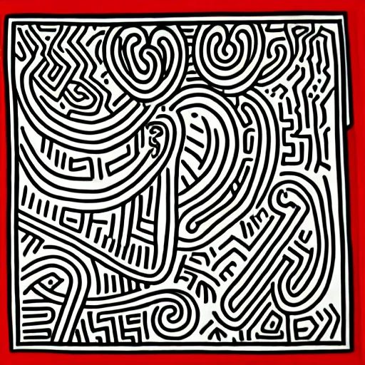 Image similar to zentangle by keith haring