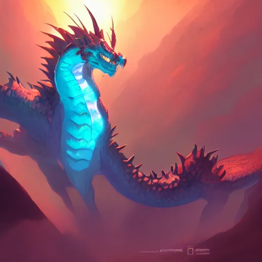 Image similar to A dragon, mattepainting concept Blizzard pixar maya engine on stylized background splash comics global illumination lighting artstation lois van baarle, ilya kuvshinov, rossdraws