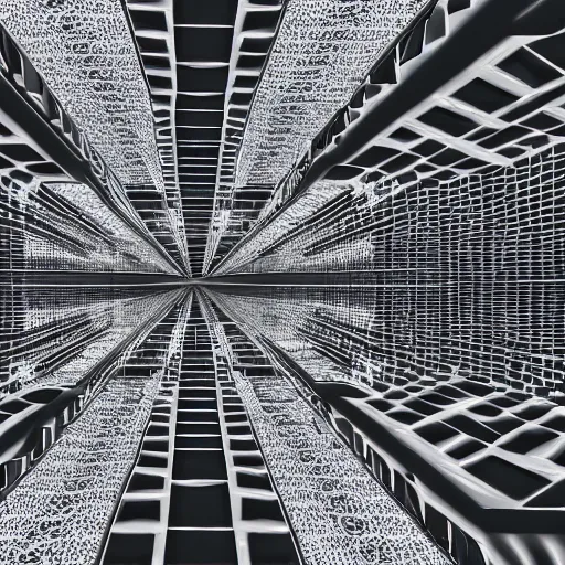 Image similar to fractal soviet buildings up to the sky 8k hd unreality art