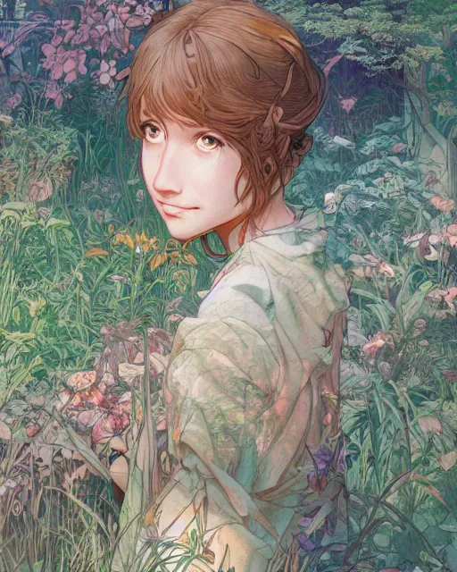 Prompt: a girl at the zoo, full shot, visible face, ambient lighting, detailed, art by ayami kojima, makoto shinkai, kilian eng