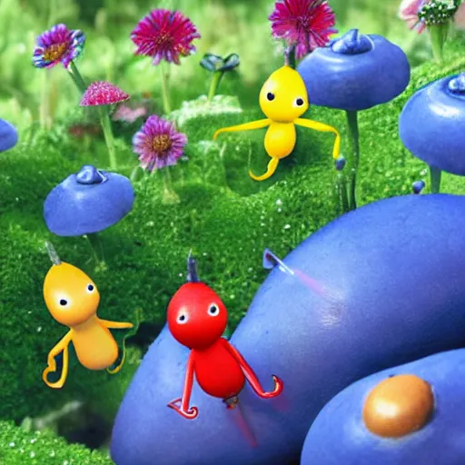 Prompt: pikmin 3 t