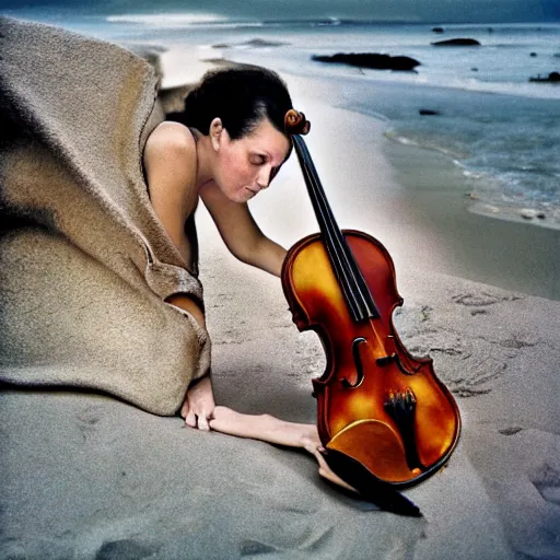 Image similar to violinist beach annie lebovitz photography artistic