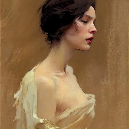 Image similar to portrait of a beautiful woman, intricate, elegant, highly detailed, greg manchess, mucha, liepke, ruan jia, jeffrey catherine jones, ridley scott