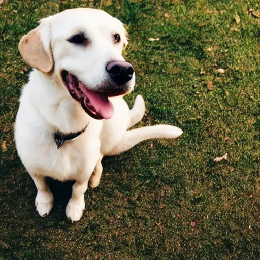 Prompt: thought bubble above a dog, dog thinking