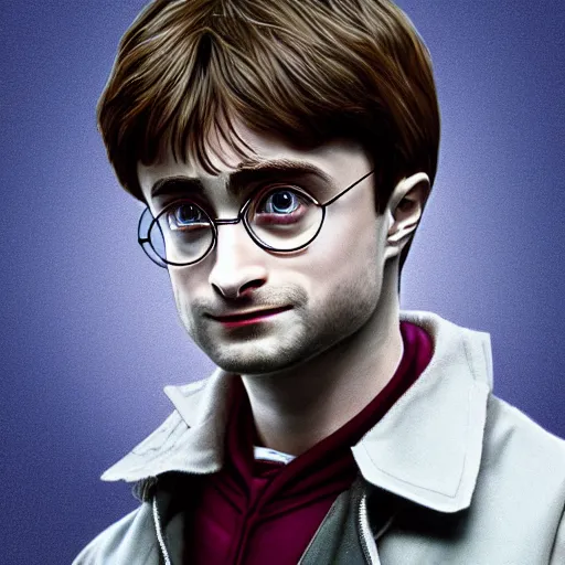 Image similar to a detailed portrait of daniel radcliffe as harry potter