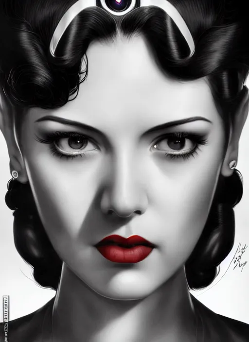 Prompt: high angle photo of a dark haired woman from 2 0 s decade of xx century with robotic eyes, gloomy atmosphere, film noir realistic, sharp focus, 8 k high definition, insanely detailed, intricate, elegant, art by stanley lau and artgerm