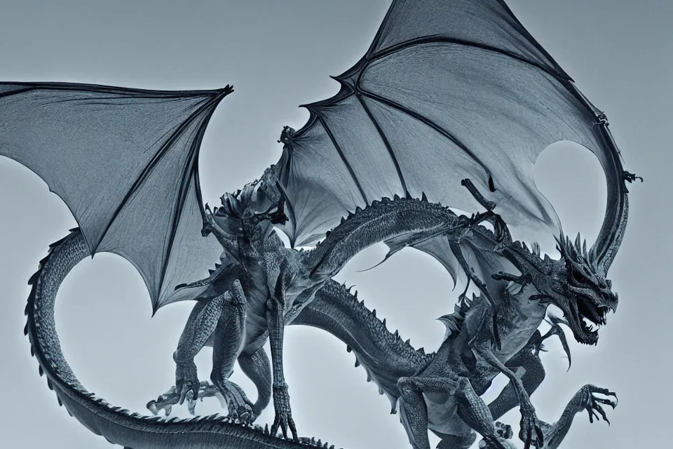 Prompt: x - ray photos of dragons.