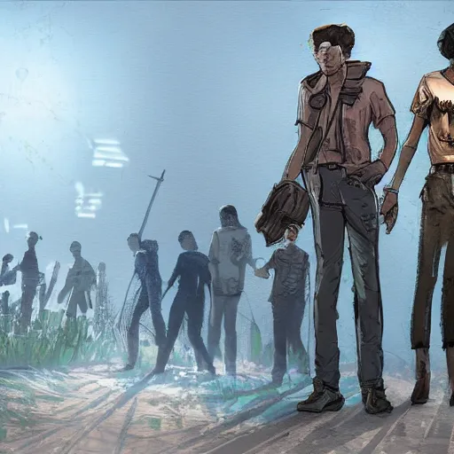 Image similar to disco elysium concept art