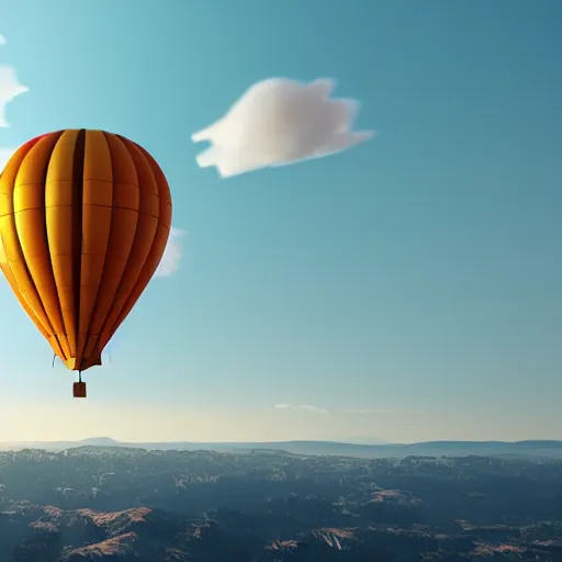 Prompt: a hot air balloon shaped like jeff's bezos head, 3 d render, octane, ray tracing, ultra high resolution, ultra detailed, 8 k