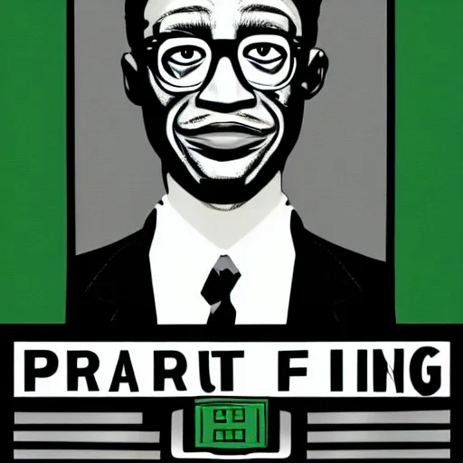 Image similar to portrait of gus fring with half his face replaced by metal robotics