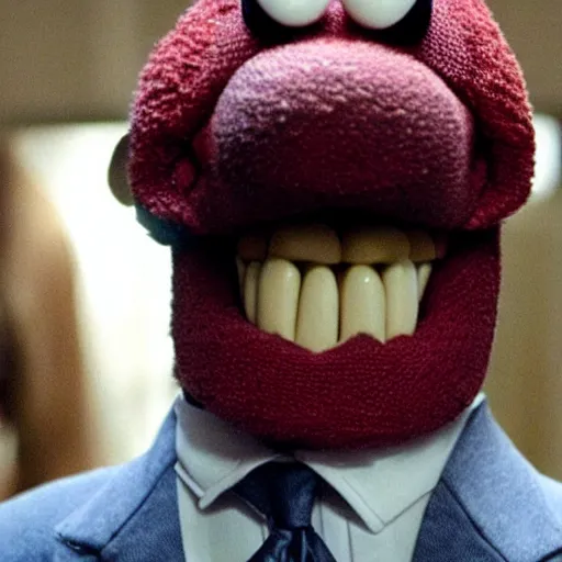 Prompt: hannibal lecter hosting the muppet show