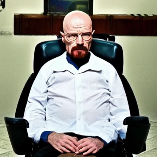 Image similar to Walter white as stephen hawkins