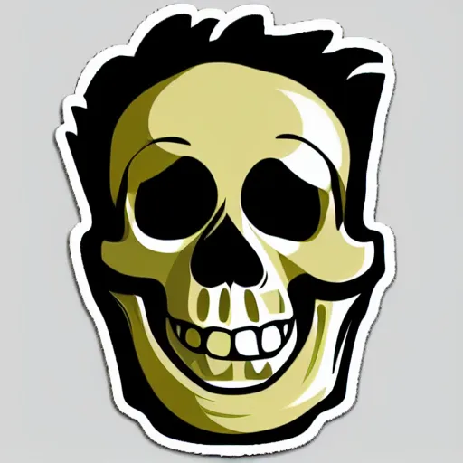 Image similar to a nice vector sticker of a funny smoking skull