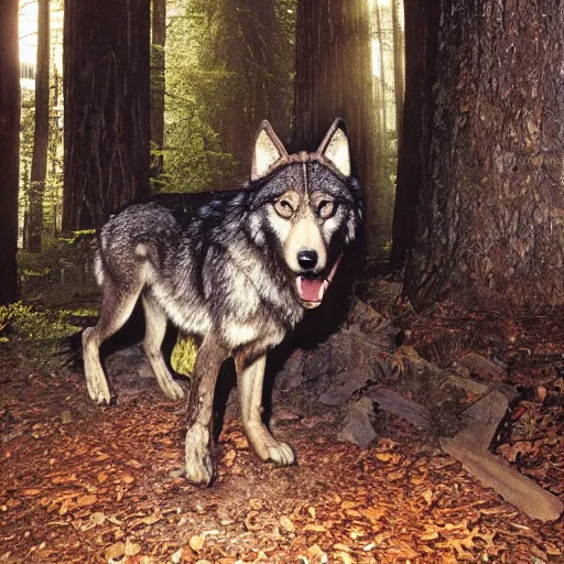 Image similar to giant wolf in blair witch project