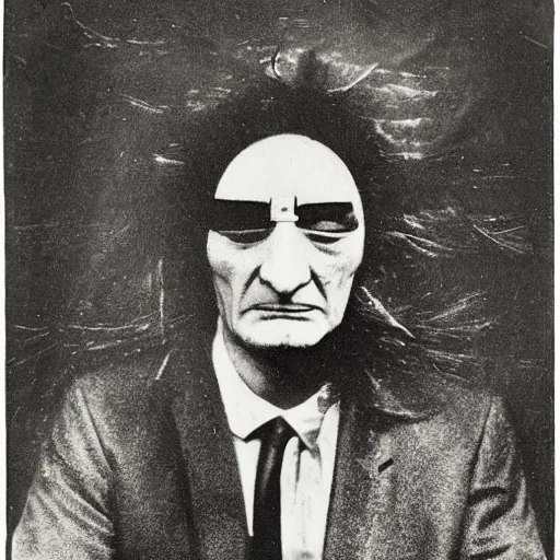 Prompt: The ‘Naive Oculus’ by Antonin Artaud, auction catalogue photo, private collection, left to the estate of Man Ray