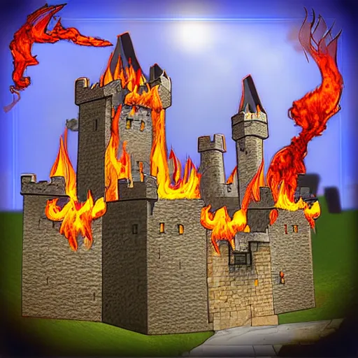 Image similar to castle inferno