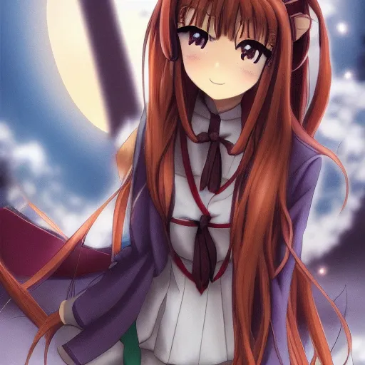 Image similar to The Spice&Wolf Anime | kenrou horo as Shoujo Protagonist | key visual, Pixiv