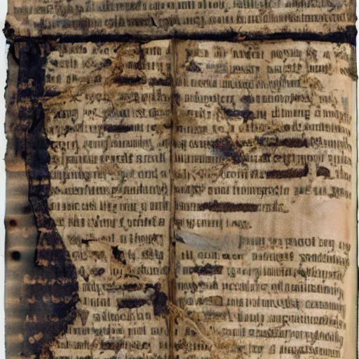 Image similar to a single torn page with a love poem written in ink, paper is weathered and stained while the text is smudged worn disintegrated discolored, seen from front