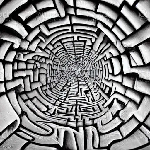 Image similar to the HR Giger kids maze stock photo