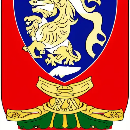 Image similar to coat of arms in the style of traditional scandinavian