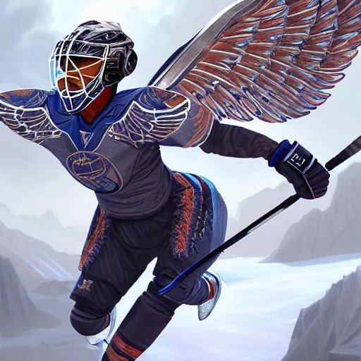 Prompt: Steel Wings hockey team logo on a jersey, fantasy, intricate, elegant, highly detailed, digital painting, artstation, concept art, smooth, sharp focus, luxury fashion illustration, art by artgerm and greg rutkowski and alphonse mucha, brightly lit cinematic soft lighting, photorealistic