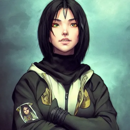 Prompt: cassandra cain in a hoodie and shorts, sitting in a dark movie theater, wearing makeup bokeh, beautiful face!!!!, 2 7 years old, cg animation, lifelike, animated, realistic, character select portrait, by artgerm, greg rutkowski, alphonse mucha, 3 d