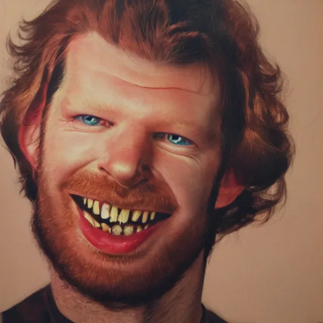 Prompt: soft lit 1980s portrait of Aphex Twin