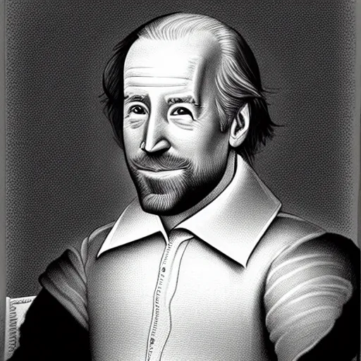 Image similar to photograph of joe biden as william shakespeare