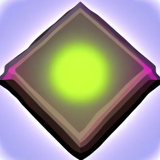 Prompt: a 3 d icon for a glowing gemstone, white background, game asset