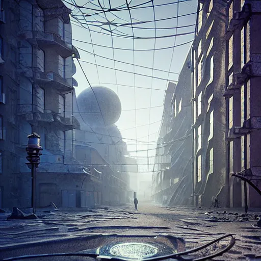 Prompt: streets of a city on the Moon, Neo Norilsk, Neo Kyiv, sci-fi, enchanting, photorealistic, intricate, very very beautiful, elegant, smooth, photorealistic, cinematic, Octane renderer, by Evgeny Zubkov, by Marat Zakirov, trending on Behance