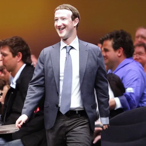 Prompt: Mark Zuckerberg enjoying gabe newell\'s company