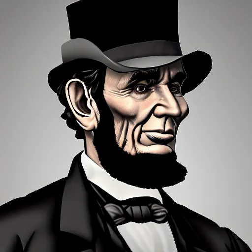 Prompt: abraham lincoln overwatch character skin