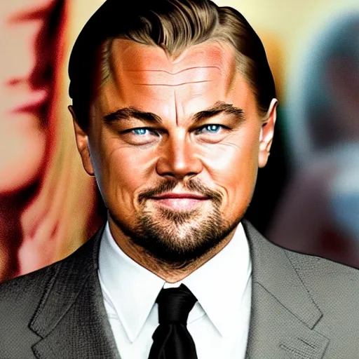 Image similar to leonardo dicaprio's face on a fried duck