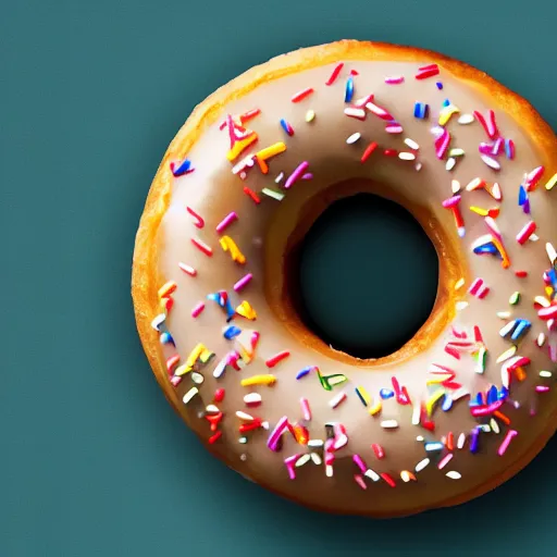 Prompt: a png transparent image of a donut, detailled, 4 k, in - frame