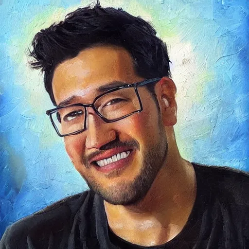 Prompt: Oil Painting of Markiplier,