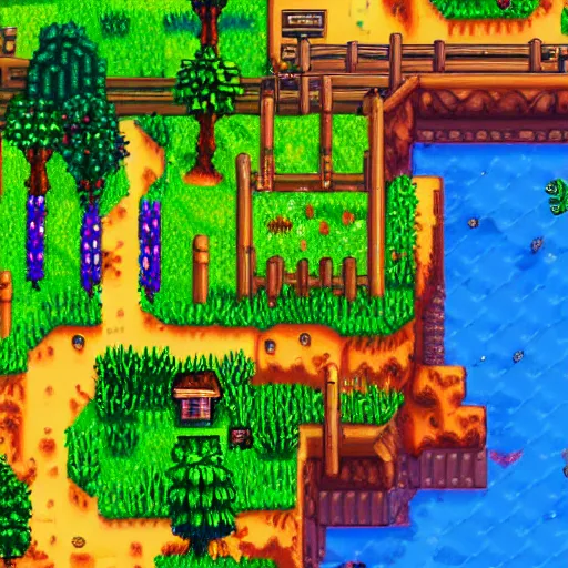 Image similar to concept art of stardew valley, digital art, beautiful, 8k hd