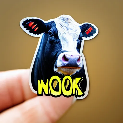 Prompt: cow stickerpack