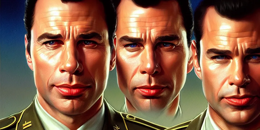 Image similar to john travolta as forrest gump, highly detailed, digital painting, artstation, concept art, matte, sharp focus, illustration, art by artgerm and greg rutkowski and alphonse mucha