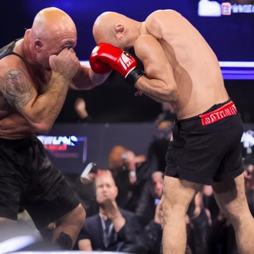 Image similar to Donald Trump punching Joe Rogan in the face, 8k,