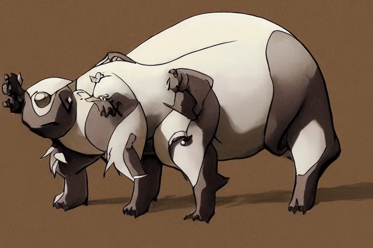 Image similar to Appa from the last Airbender , concept art,