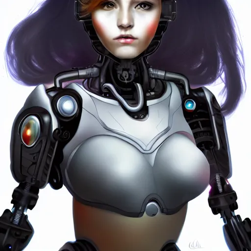 Prompt: beautiful cyborg girl, full shot, concept art, artstaition, deviantart