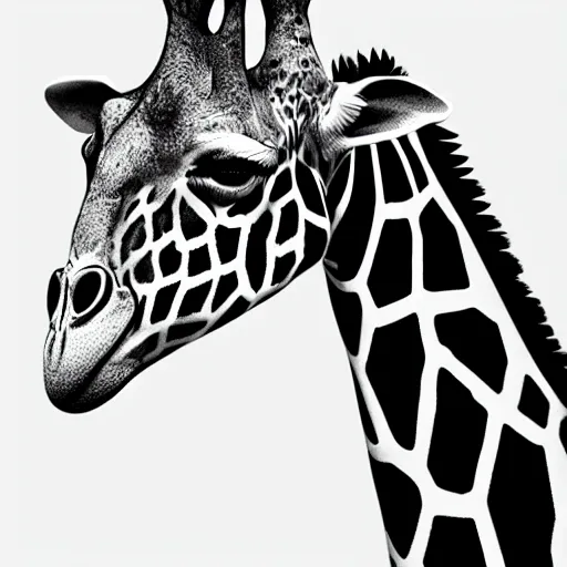 Image similar to giraffe as a cyborg,highly detailed,digital art